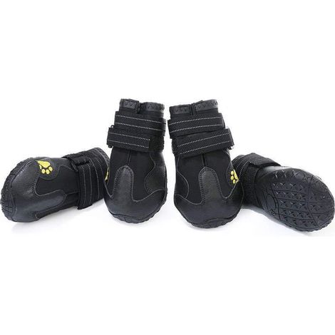 Chaussures pour chiens de grande taille, chaussons imperméables avec bande réfléchissante, chaussée chaude, jours de neige d'hiver, protecteur de patte antidérapant (1/5)