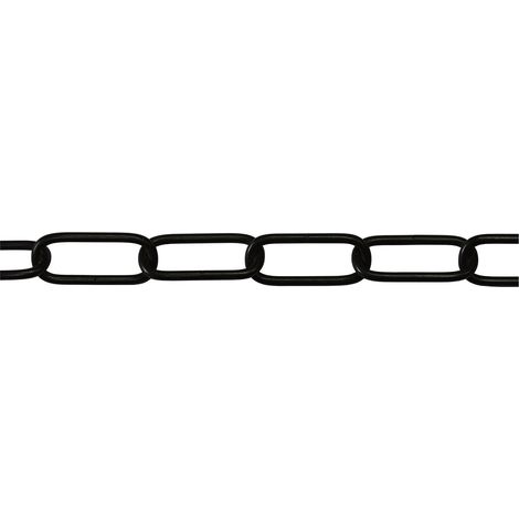 Corderie Italiane 006007340 Catena Genovese, Filo Tondo, Nera, 3.8 x 39 x 12 mm, 1.5 m