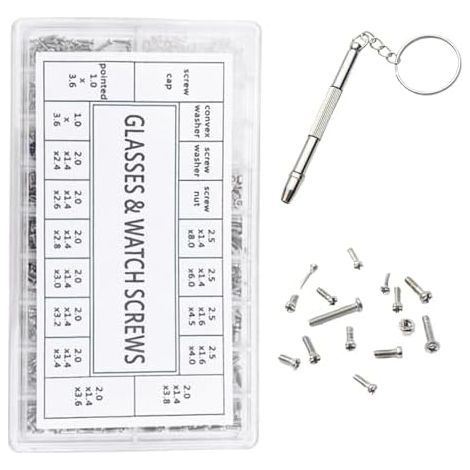 Kit de réparation tournevis lunettes, outil verres montre Vis portables d'écrous pour lunettes - Tournevis ensembles clés (1/5)