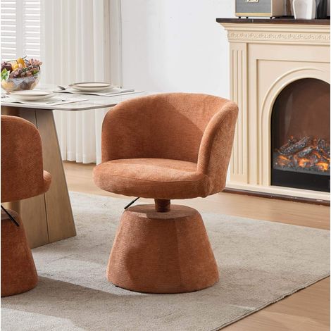 MEUBLIV Drehbarer Barhocker 57,5 x 60 x 92,5 cm Orange – höhenverstellbar (1/5)