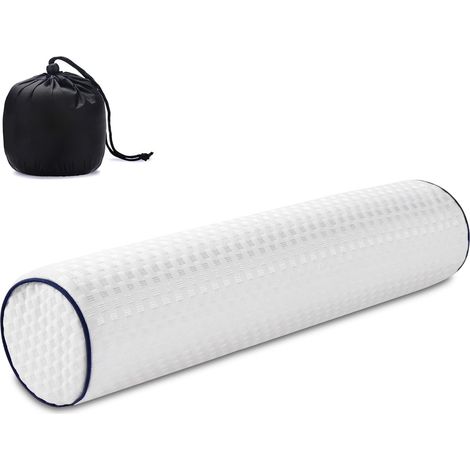 Oreiller Cylindrique en Mousse à Mémoire de Forme pour le Cou Cervical Oreiller Cylindrique Rond Bolster pour Dormir, Coussin de Soutien du Cou Rond pour la Tête, le Dos, les Jambes et le (1/5)
