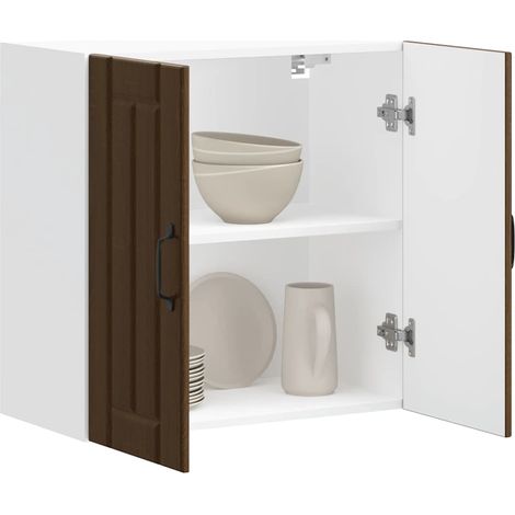 Küchen-Hängeschrank Lucca Braun Eichen-Optik Holzwerkstoff