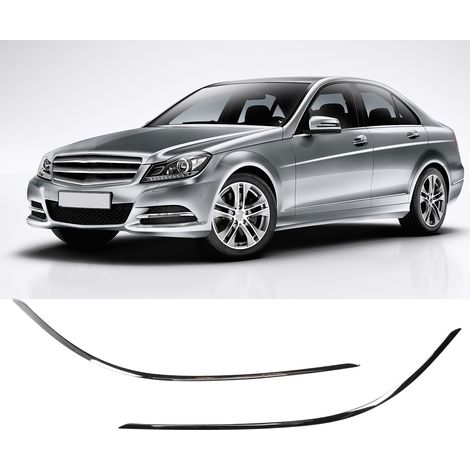 11-14 Mercedes-Benz C-Klasse W204 Facelift, untere Zierleiste für die vordere Stoßstange, zwei Paar galvanisierte Teile 204 885 3721/3821 (1/5)
