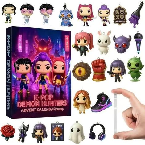 Calendrier de l'Avent K-Pop Demon Hunters 2026 - Calendrier de l'Avent de 24 jours. Un cadeau surprise pour enfants et adultes. (1/4)