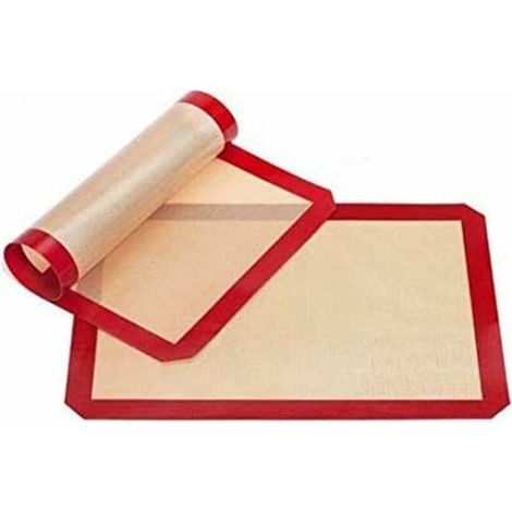 2 PCS Silicone Baking Mat Canvas Baking Sheet Heat Resistant Non-Stick Bisphenol A Free (42 29.5cm) (1/5)