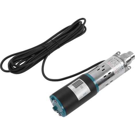 Pompe immergée solaire DC24V 180W, moteur cuivre sans balais, forage puits 25m hauteur, débit élevé, vis hélicoïdale, submersible 24 volts (1/5)