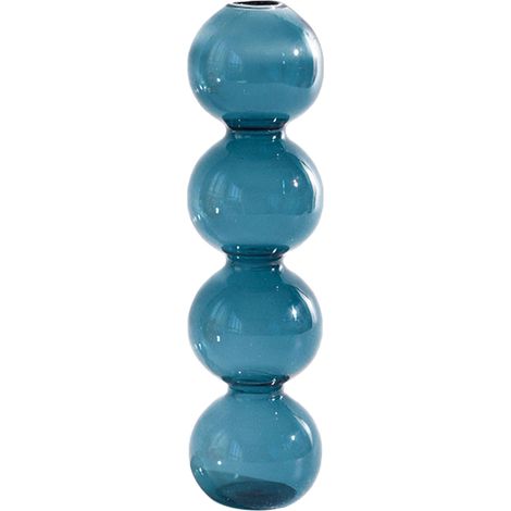 Jarrón de cristal con forma de burbuja – Modelo 23 x 6 cm – Multicolor (4 colores) – 1 unidad (1/5)