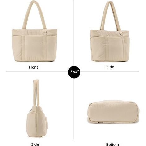 Sac fourre tout léger et moelleux avec de multiples poches, à main bandoulière pour les voyages (1/5)