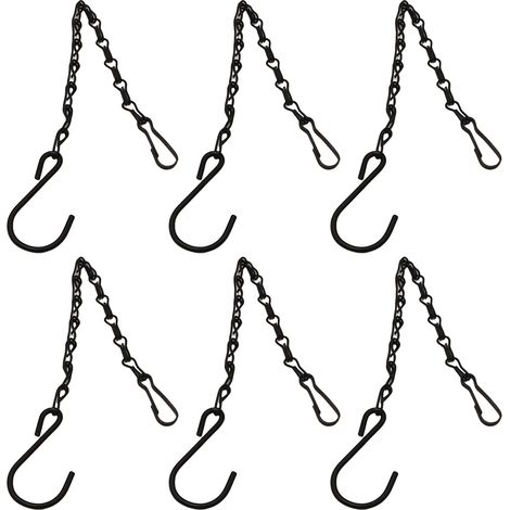 Lot de 6 crochets de 50 cm pour fauteuil suspendu - Chaîne de suspension pour pot de fleurs suspendu - Chaîne à maillons