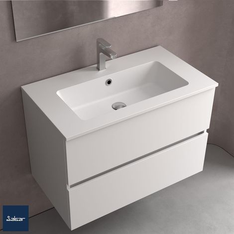 Lavabo VILNA 1005 sans siphon ni bonde à clapet MINERALSOLID MAT 1005 x 460 x 15 mm (1/5)