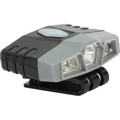 Wiederaufladbare Stirnlampe – multifunktional, hohe Leuchtkraft – zwei Leuchtmodi – leicht – ideal zum Nachtangeln/Camping – grau