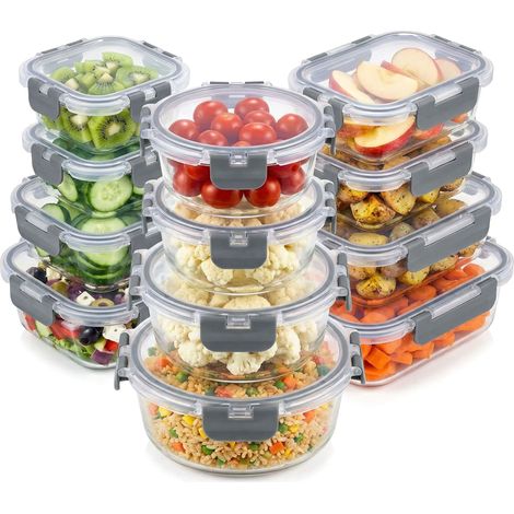 Boîtes alimentaires en verre CATONIA - Lot de 12 (1/5)