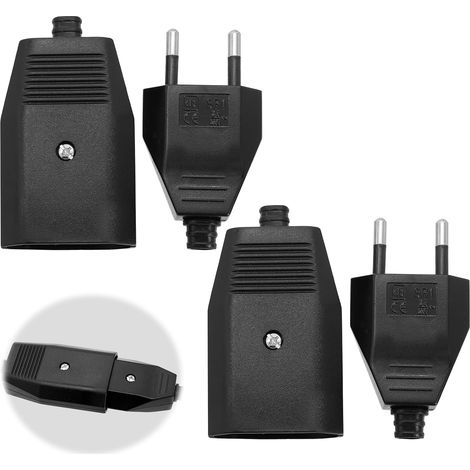 4 Pièces Fiche Male et Femelle Prise Electrique Caoutchouc Prise Electrique É (1/5)