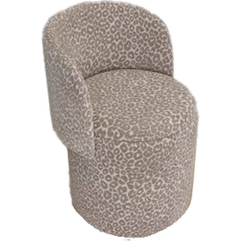 Amadeus - Pouf fauteuil en tissu léopard L49 cm Eclipse (1/2)