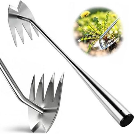 Desbrozadora manual de acero al manganeso de 4 piezas en tándem para huertos y jardines (1/5)