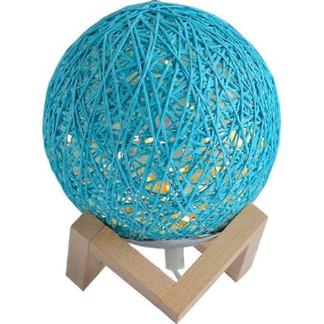 Lampe boule en rotin décorative, veilleuse, lampe de décoration intérieure (1/2)