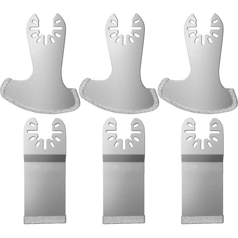 Lames Multi-Outils Oscillantes 6 Pièces Kit de Lames Multitool Diamant pour le Dégagement de Joint Convient à DeWalt Milwaukee Makita Ryobi et Plus Encore… (1/5)
