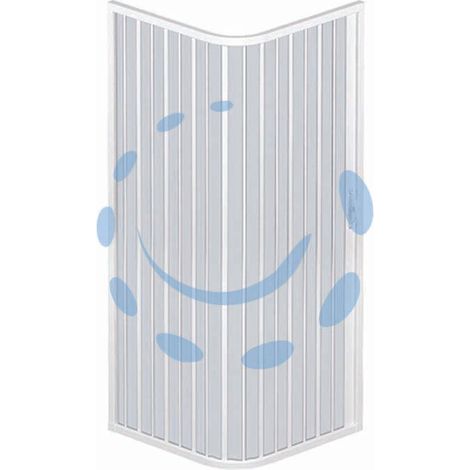 BOX DOCCIA 'LUNA' AD ANGOLO 1 PORTA ESTENSIBILE IN PVC 80/90x80/90