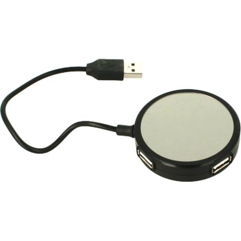 HUB USB a 4 Porte USB 2.0 Cavo 20cm Forma Rotondo (1/3)