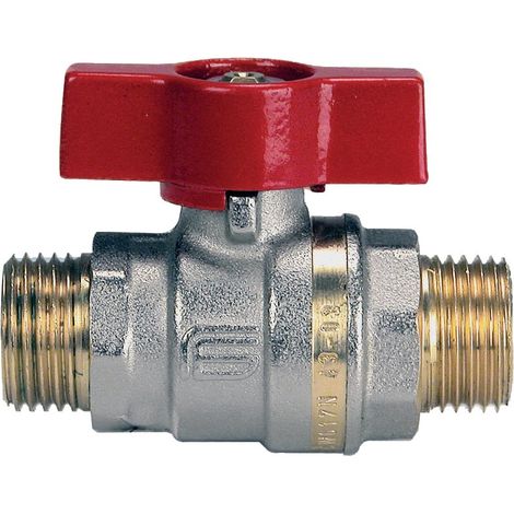 Robinet boisseau sphérique laiton bague MM manette alu 15x21 (1/3)