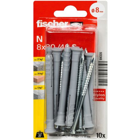 FISCHER - Cheville clou n 8x80 s blister x10