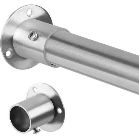 Tringle extensible pour armoire (50-70 cm), argentée, diamètre 25 mm,idéale pour une installation facile et gain de place (1/4)