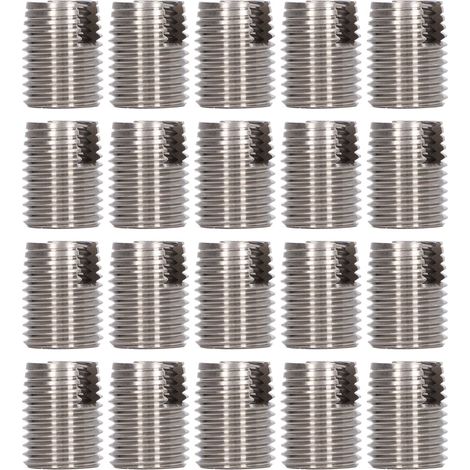 20 pièces insert taraudé auto-taraudeur acier inoxydable, écrou à fente auto-taraudeur pour bois et métal. (1/5)