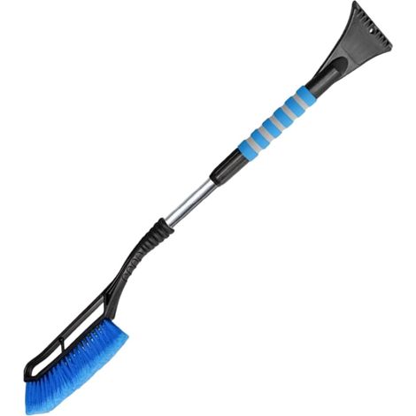 Brosse à neige et grattoir à glace 2 en 1, extensible jusqu'à 92 cm, poignée ergonomique et poils anti-rayures, pour voiture, SUV et camion, grattoir à neige d'hiver pour fenêtre, toit et (1/5)