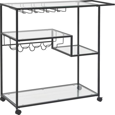 Kitchen Trolley MARCOLA Metal Black (1/5)
