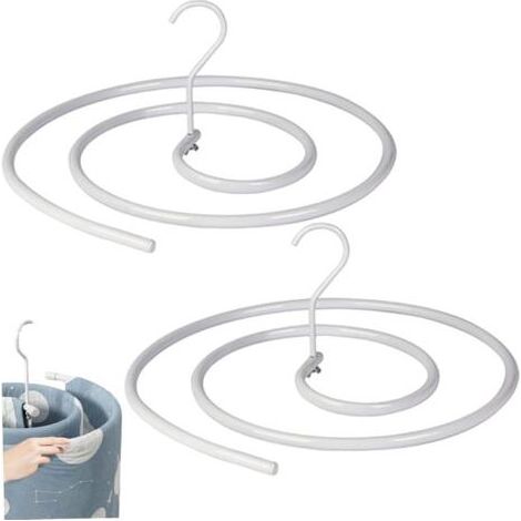Lot de 2 cintres Ronds en Spirale pour draps, Peu encombrants, pour Couverture, en Fer Amovible, épais, pour Drap de lit (1/5)