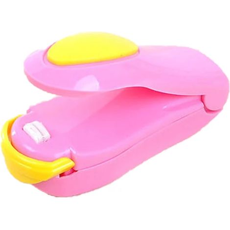 Mini machine à sceller, machine à sceller les sacs alimentaires, adaptée pour sceller les sacs de collations non finis, très bons accessoires de cuisine rose (1/5)
