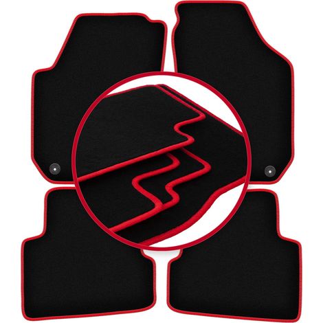 Tappetini auto CARLUX-RED per: Skoda Fabia II hatchback, station wagon (2007-2014)