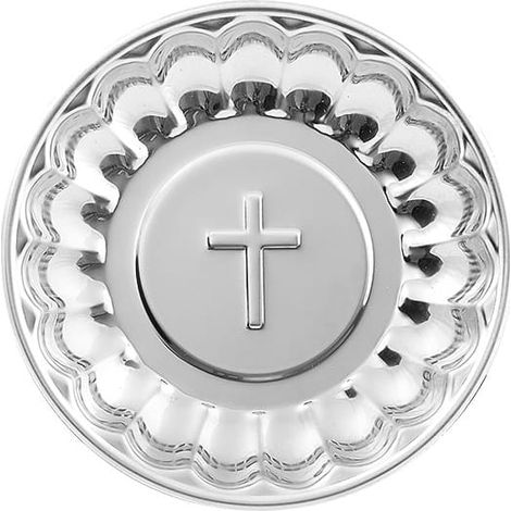 Vase bénitier, argent, acier inoxydable