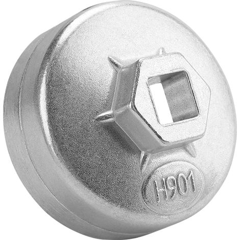 901 Clé à filtre à huile 65 mm avec 14 rainures, capuchons de clé à filtre à huile, en alliage d'aluminium, pour entraînement 1/2", outil de filtre à huile pour Accord, Civic CRV, Nissan (1/5)