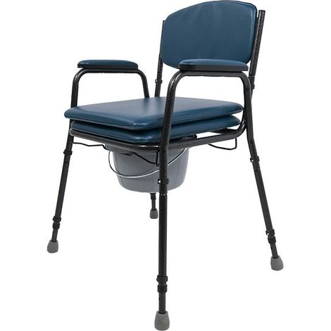 Sanitec Silla Commode con WC - Doble Asiento y Respaldo