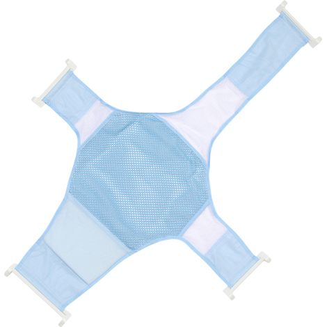 1 filet de bain pour bébé, soutien sécurisé en forme de croix, rembourrage ergonomique, adapté aux baignoires, pour nourrissons de 0 à 8 mois (1/5)