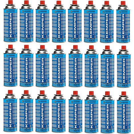 Kemper – Pack de 24 cartouches gaz butane 390ml – Pour réchaud à gaz camping – Poids 227g par cartouche – Solution efficace extérieure