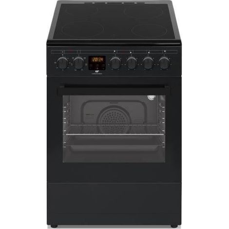 Cuisiniere vitrocéramique CONTINENTAL EDISON CECV50FCB - 4 feux - L49.5 x H82.7 xP58 cm - Noir (1/5)