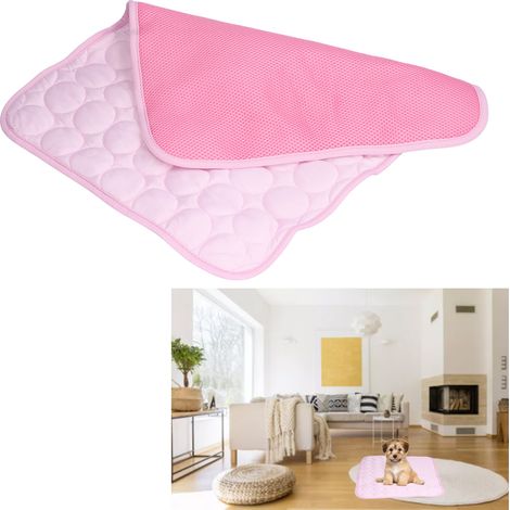 Tapis d'été pour animaux, tapis rafraîchissant pour animaux, tapis pour chien, tapis pour lit de chien, tapis en soie glacée pour animaux, tapis rafraîchissant pour chat, accessoires pour animaux, ros (1/5)