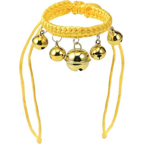 Collar con cascabel ajustable para perro, tejido a mano, 2 piezas para decoración. (1/5)