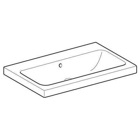 Geberit iCon Light Waschtisch, 75 cm x 48 cm, ohne Hahnloch, mit (1/5)
