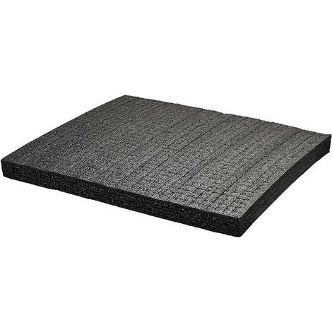 Lot de 2 inserts en mousse prédécoupée (50 x 30 x 2 cm) pour emballage, boîtes à outils et étuis rigides, noir. (1/5)