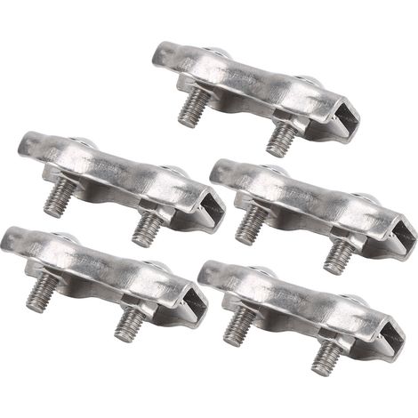 Lot de 5 serre-câbles duplex en acier inoxydable M6 pour câbles de gréement (1/5)