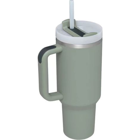 Gobelet isotherme inox 40 oz avec paille, grande capacité pour boisson chaude et froide (1/3)