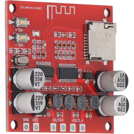 Bluetooth-Leistungsverstärkerplatine, 2-Kanal-Audio-Funklautsprecher-Verstärkerplatine, DC12–24V (1/5)