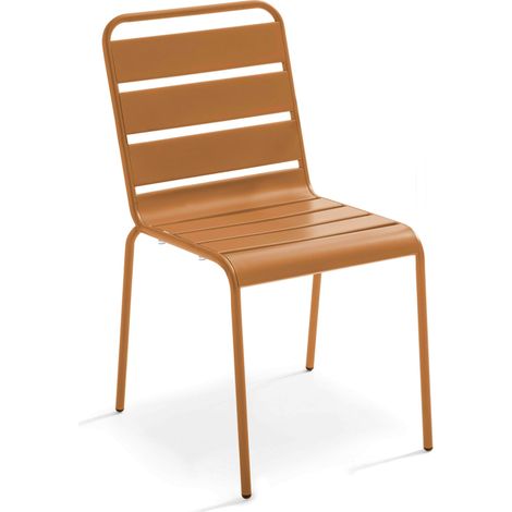Chaise de jardin en métal caramel - Palavas