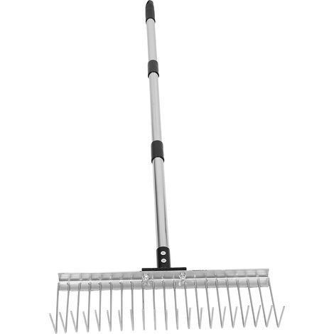 Râteau De Jardin pour Sol Robuste avec Manche Acier