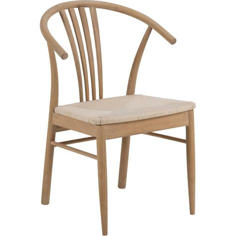 SILLA DE MADERA York roble blanqueado ASIENTO DE CUERDAS yute (1/5)