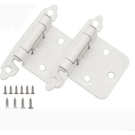 Set di 4 cerniere in rame anticato per ante della cucina, a chiusura automatica, sovrapposizione 1,27 cm (variabile), telaio semi-nascosto (F) (1/5)