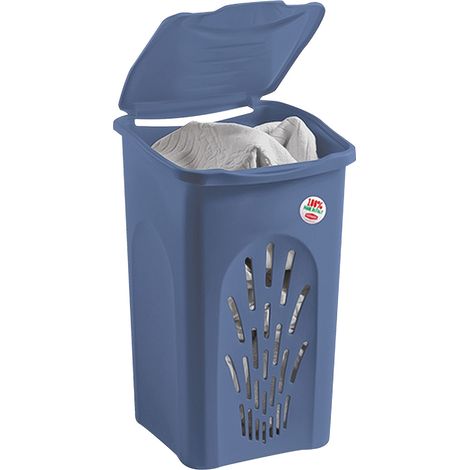 Portabiancheria Palace Blue Stefanplast Traforato 50 Lt 37 X 37 X 56 cm